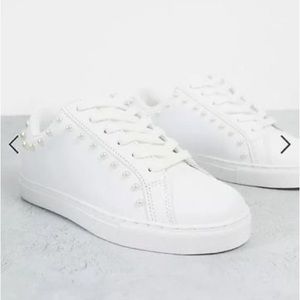 ASOS white sneakers with Pearl detail, new in box!